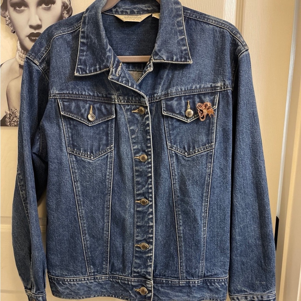 Jean Jacket St John’s Bay w/ pin Size L